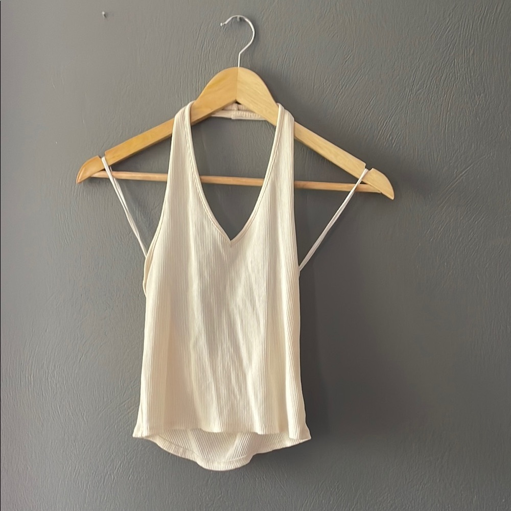 Cream Sleeveless Women's Top